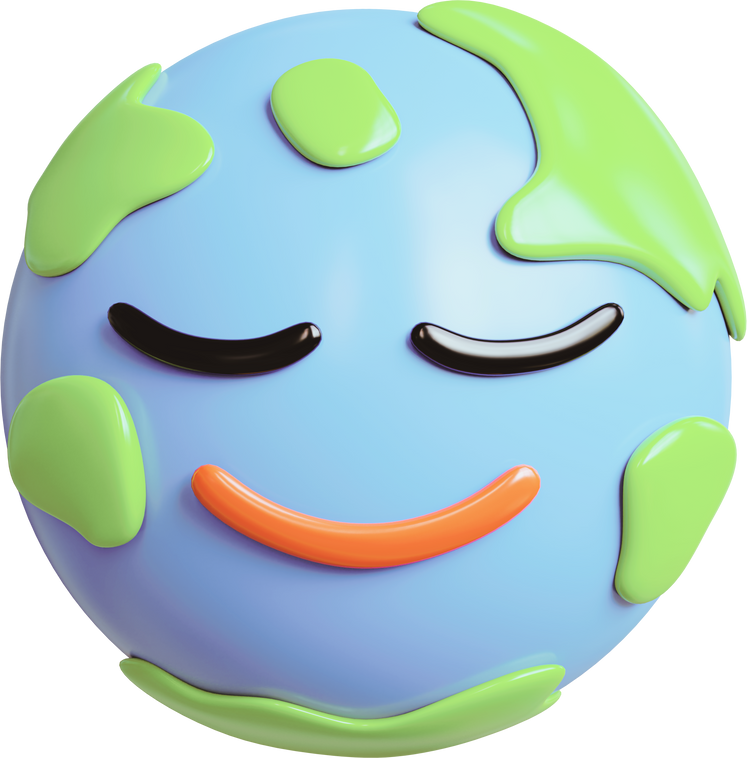 3D Earth Planet Characters.