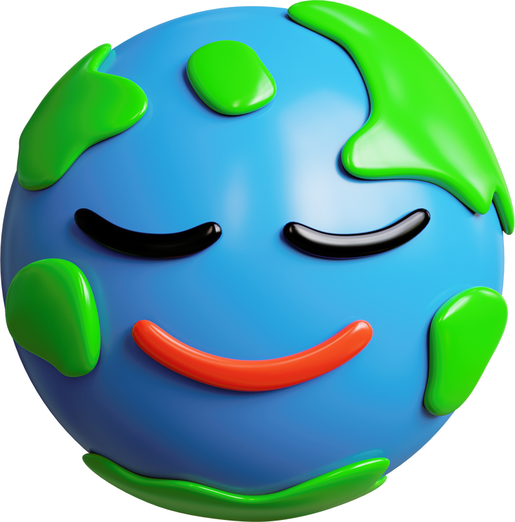 3D Earth Planet Characters.